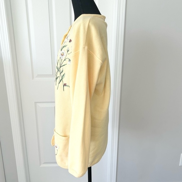 Vintage Y2K Thunderbird Floral Print Soft Fleece Lining  Long Length Cardigan - Picture 2 of 16